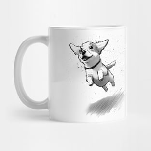 Jumping puppy Mug